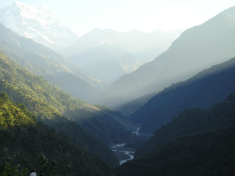 Mountain ranges in Sikkim.